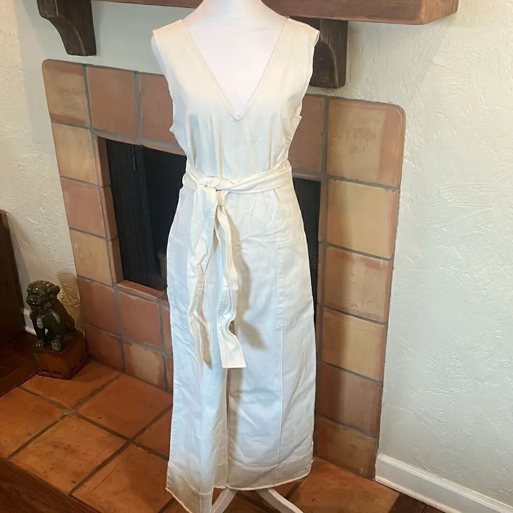 ASTR THE LABEL DAYDREAM DENIM JUMPSUIT-OFF WHITE